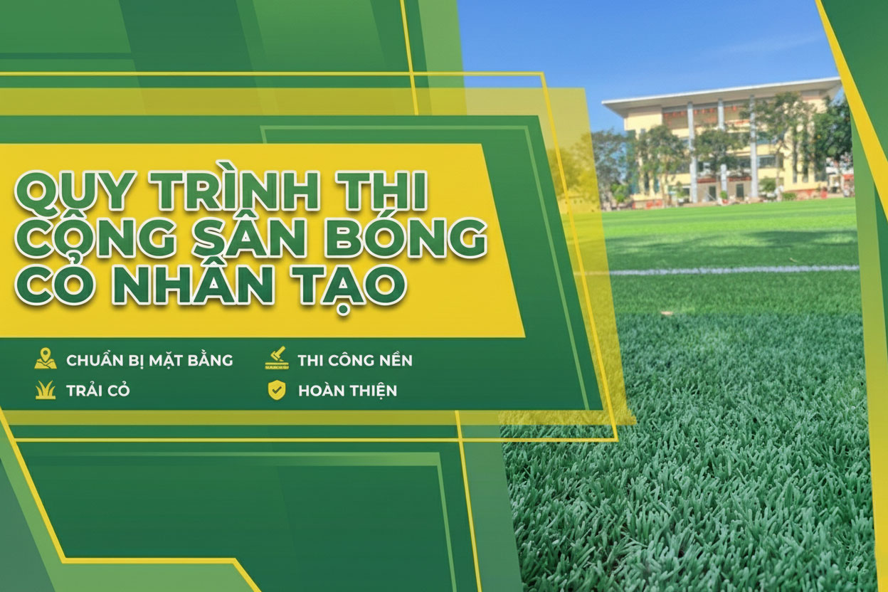Quy Trình Thi Công Sân Bóng Cỏ Nhân Tạo Chi Tiết A-Z