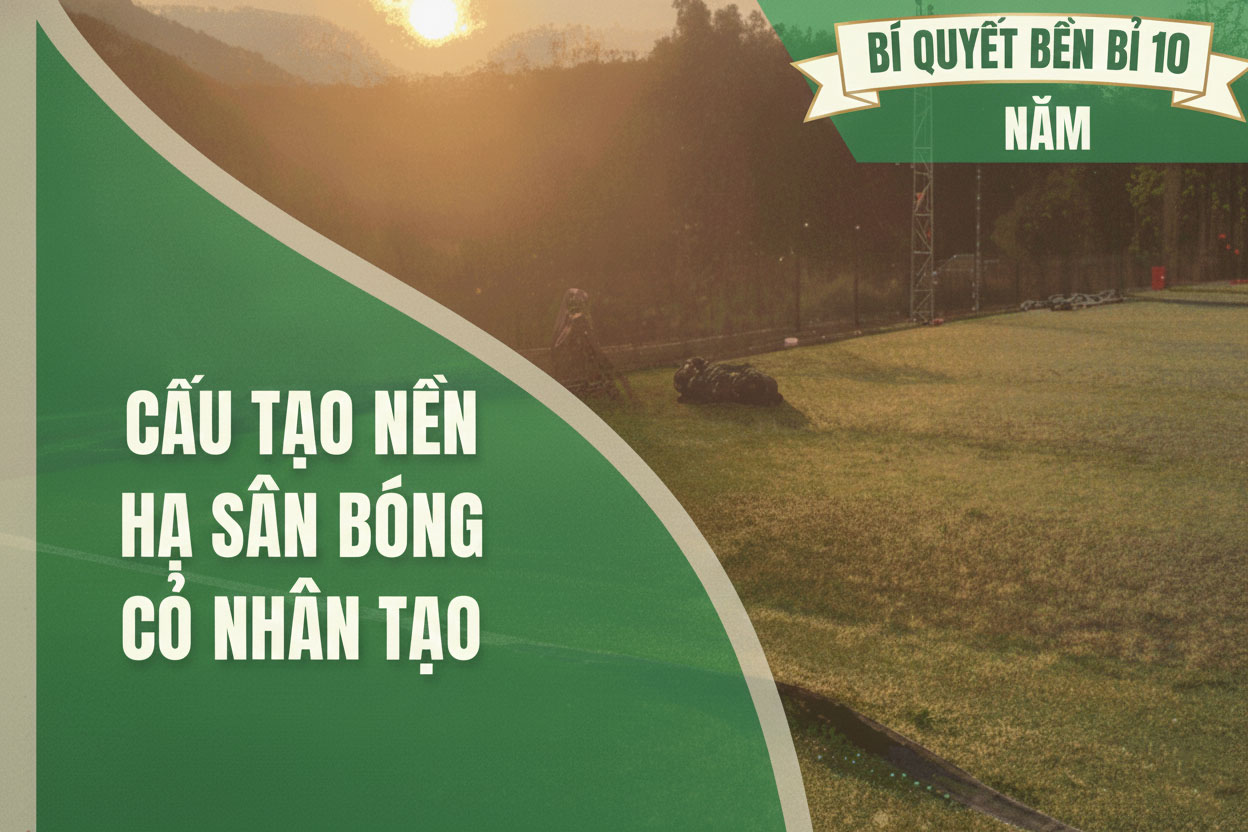 Cấu Tạo Nền Hạ Sân Bóng Cỏ Nhân Tạo – Bí Quyết Sân Bền 10 Năm