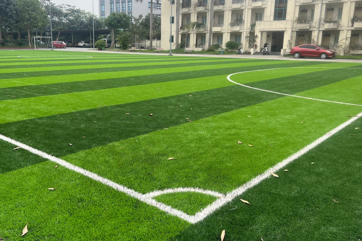 Bản vẽ vạch kẻ sân cỏ nhân tạo 5 người với kích thước chi tiết từng khu vực