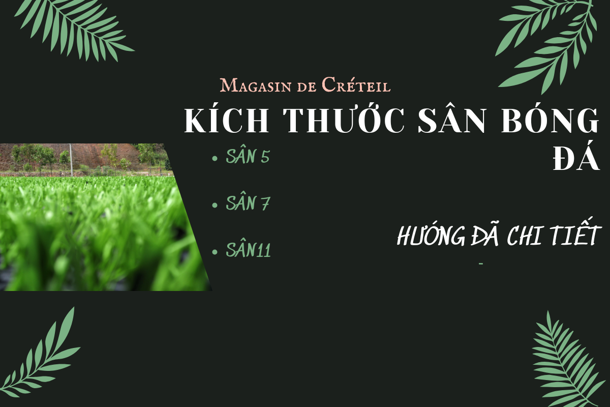 Kích thước sân bóng đá cỏ nhân tạo 5, 7, 11 người