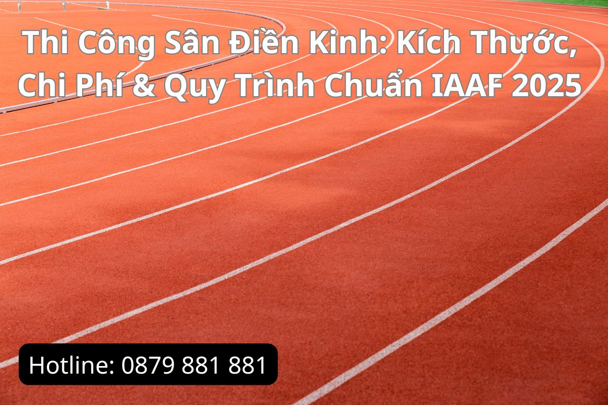 Thi Công Sân Điền Kinh: Kích Thước, Chi Phí & Quy Trình Chuẩn IAAF 2025