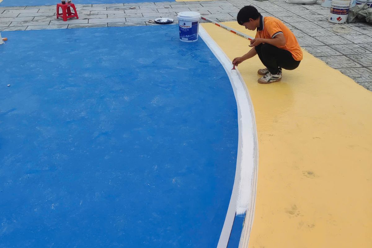 Thi công sân bóng rổ