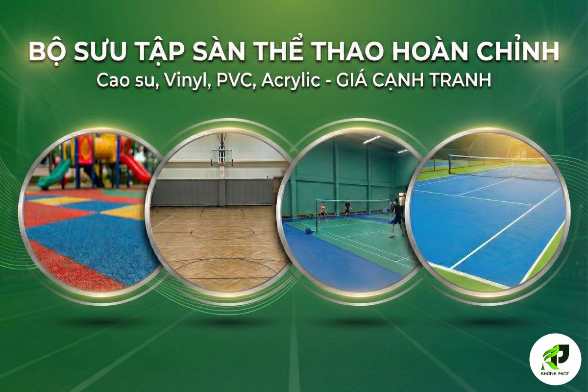 Bộ sưu tập sàn thể thao hoàn chỉnh: Cao su, vinyl, PVC, acrylic giá cạnh tranh