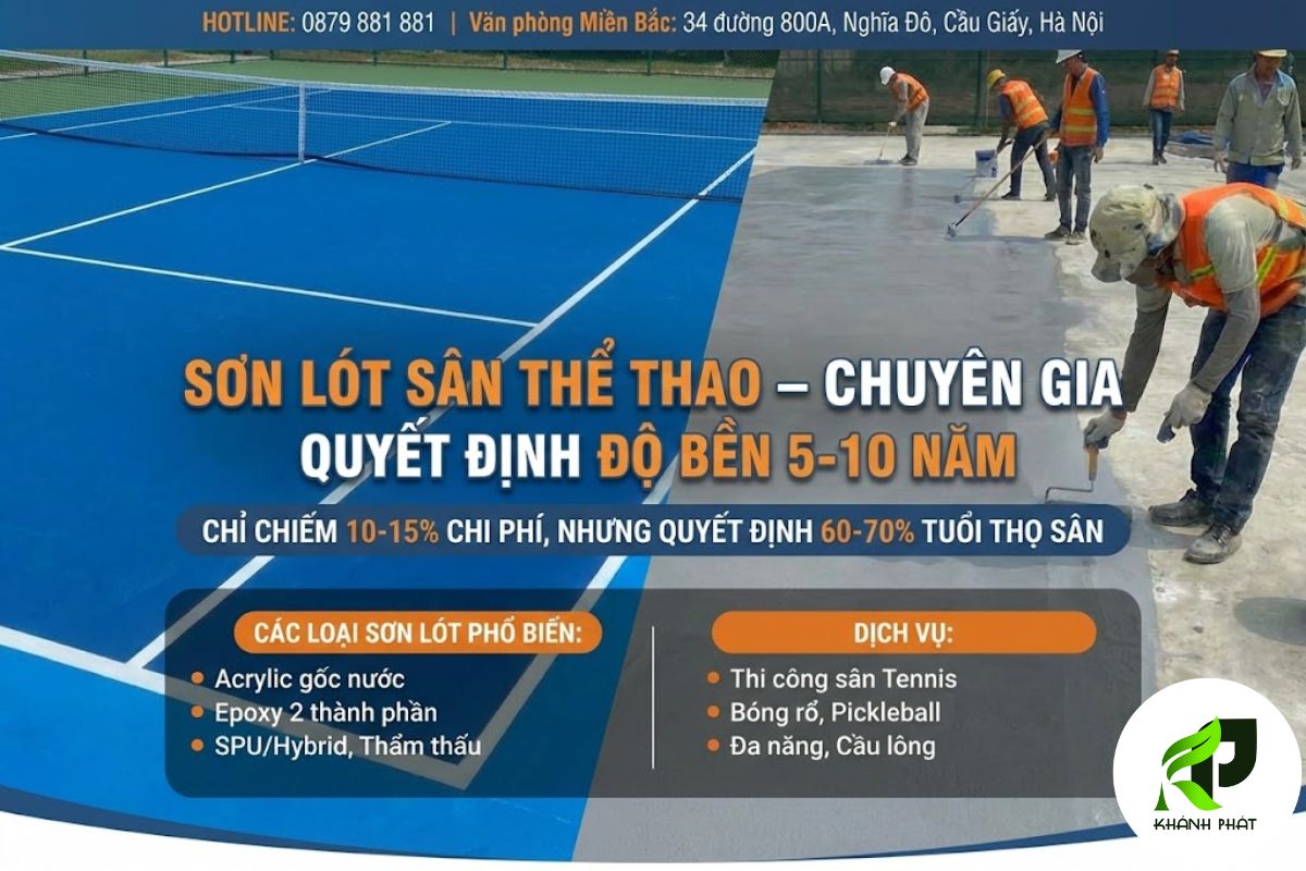 Sơn Lót Sân Thể Thao – Lớp Nền Quyết Định Tuổi Thọ Mặt Sân