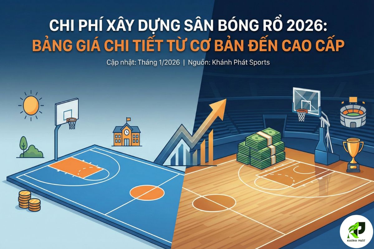 Chi Phí Xây Dựng Sân Bóng Rổ 2026: Bảng Giá Chi Tiết Từ Cơ Bản Đến Cao Cấp
