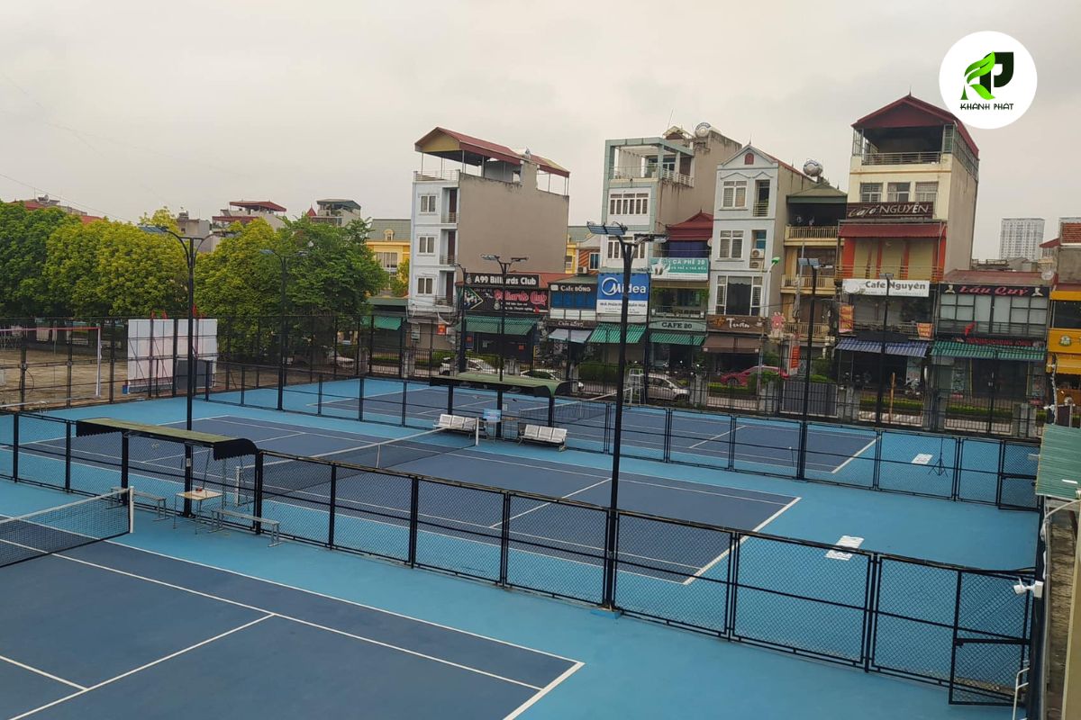 Thi Công Sân Tennis Chuyên Nghiệp Chuẩn ITF 10 Sân Tennis CLB Hà Nội