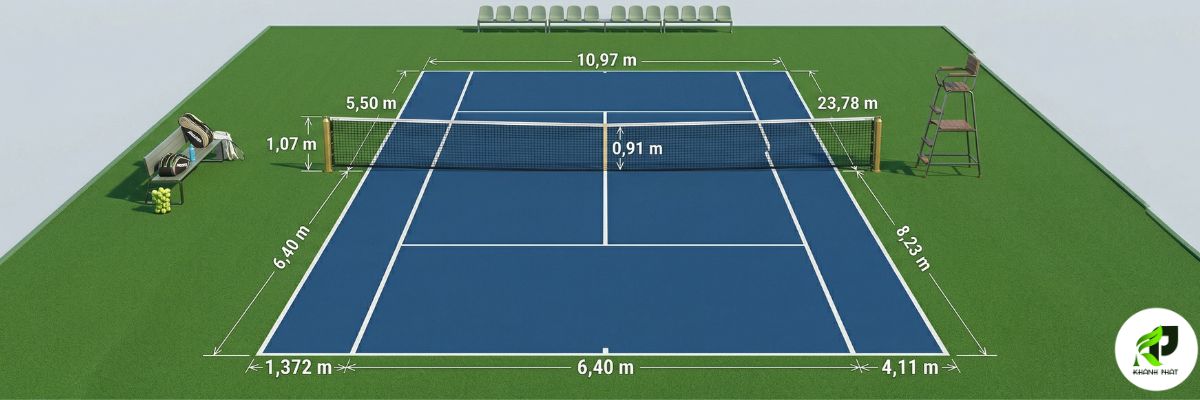 Thi Công Sân Tennis Chuyên Nghiệp Chuẩn ITF 3 Lu nén nền hạ sân tennis