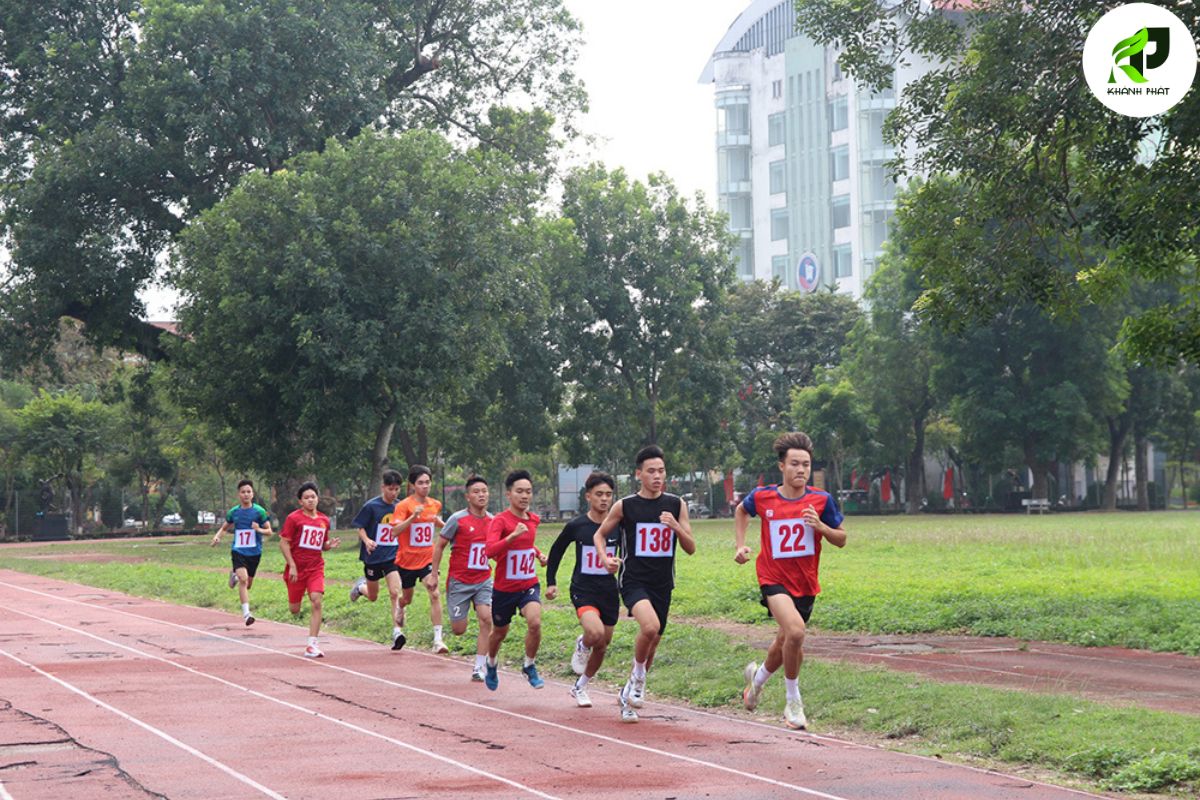 Thi Cong San Dien Kinh Trọn Gói Chuan Quoc Te 11 Đường Chạy Điền Kinh Đại Học